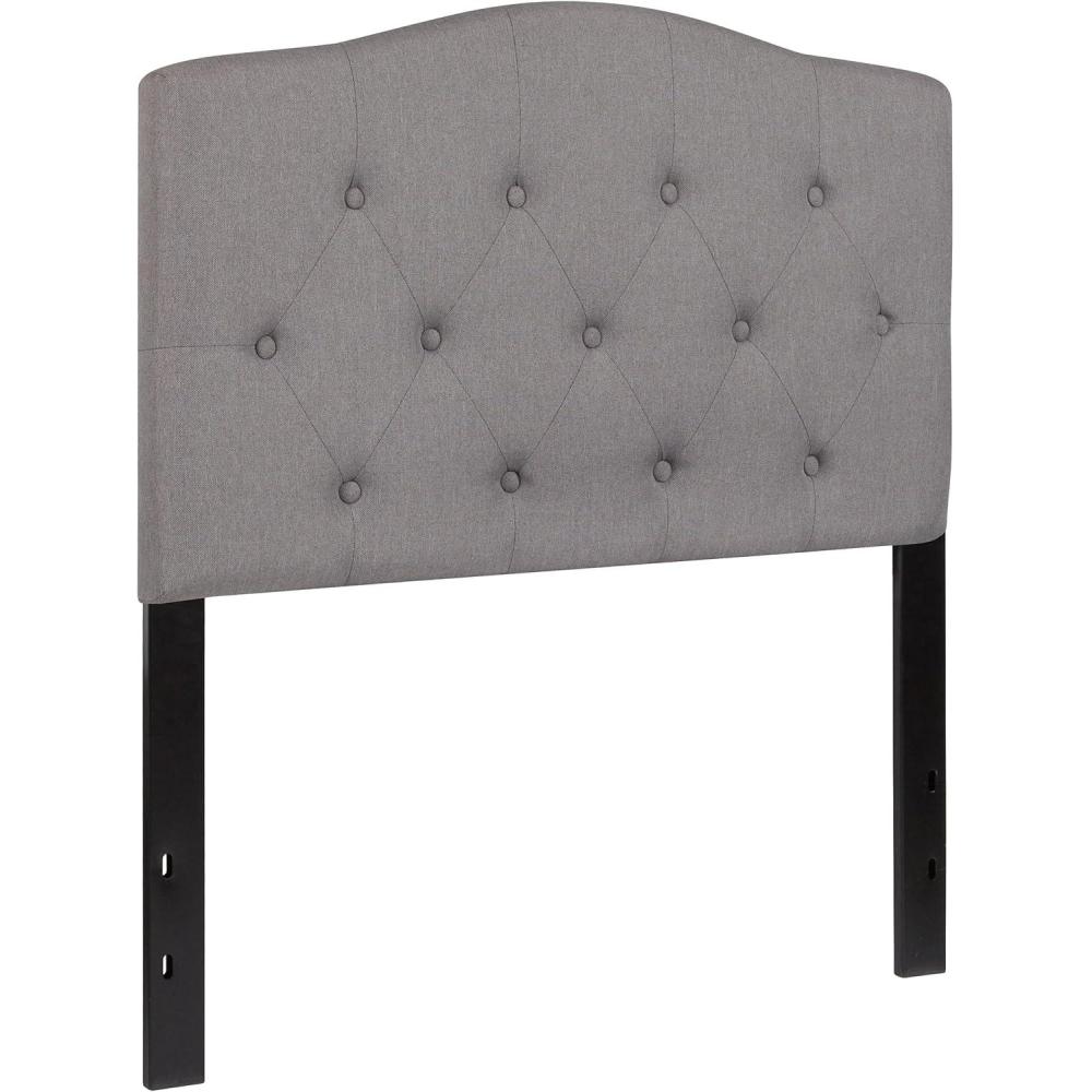 imageFlash Furniture Cambridge Tufted Upholstered Twin Size Headboard in White FabricLight Gray