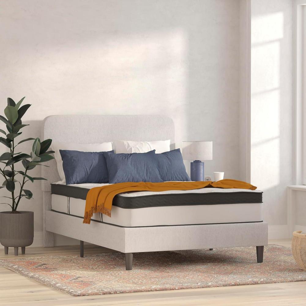 imageFlash Furniture Capri Comfortable Sleep 12 Inch CertiPURUS Certified Memory Foam ampamp Pocket Spring Mattress Full Mattress in a Box WhiteFull