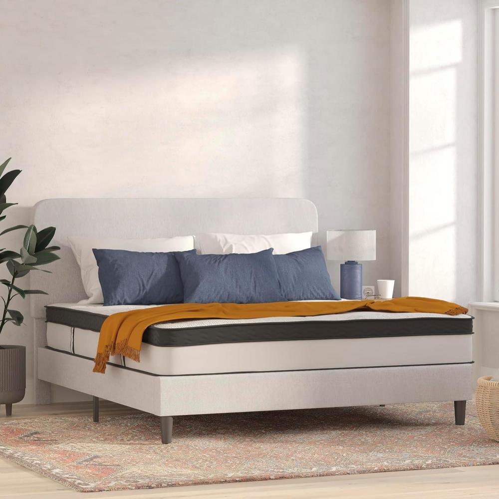 imageFlash Furniture Capri Comfortable Sleep 12 Inch CertiPURUS Certified Memory Foam ampamp Pocket Spring Mattress Full Mattress in a Box WhiteKing