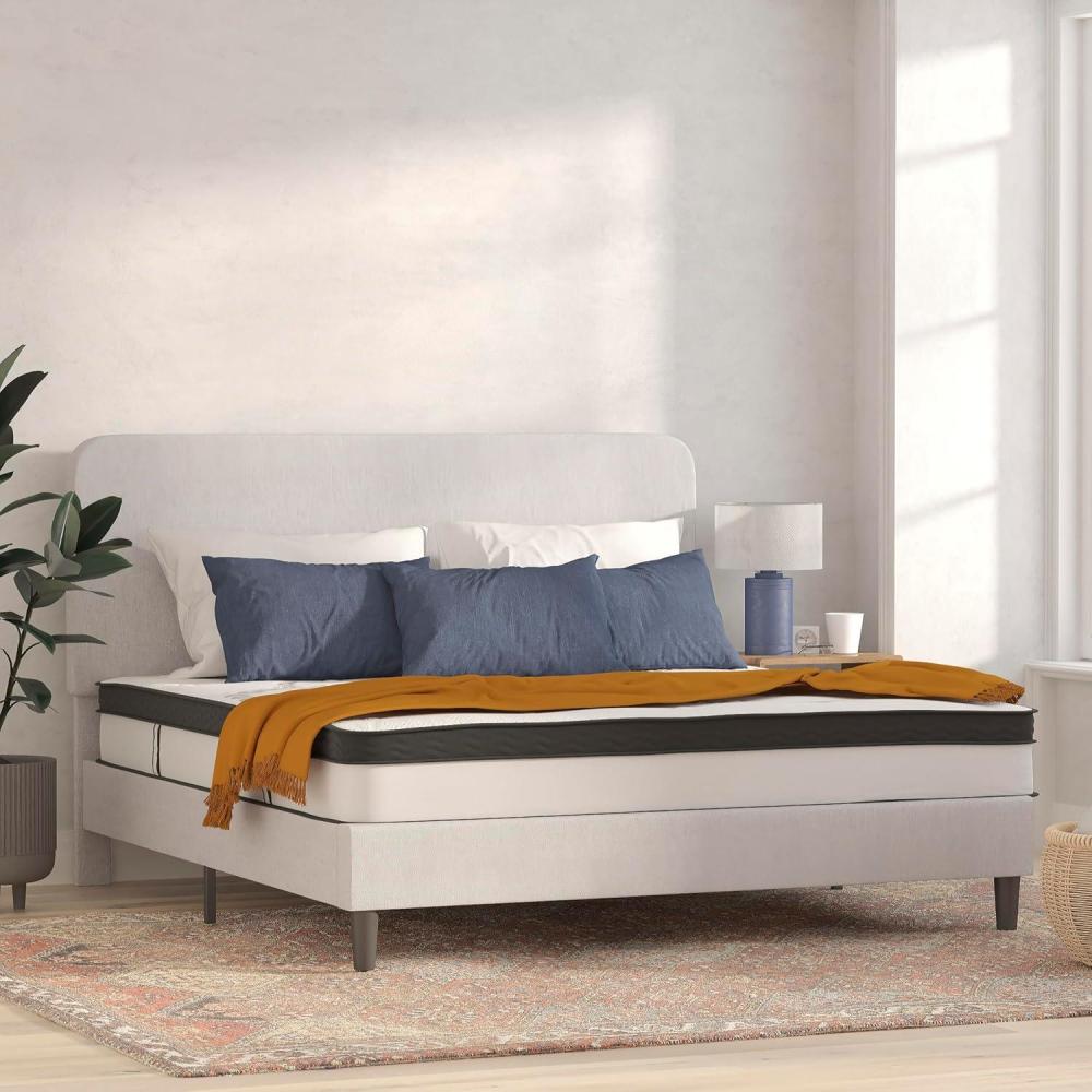 imageFlash Furniture Capri Comfortable Sleep 12quot Hybrid Pocket Spring and Foam Mattress Foam Pocket Spring Hybrid Mattress for Pressure Relief QueenKing