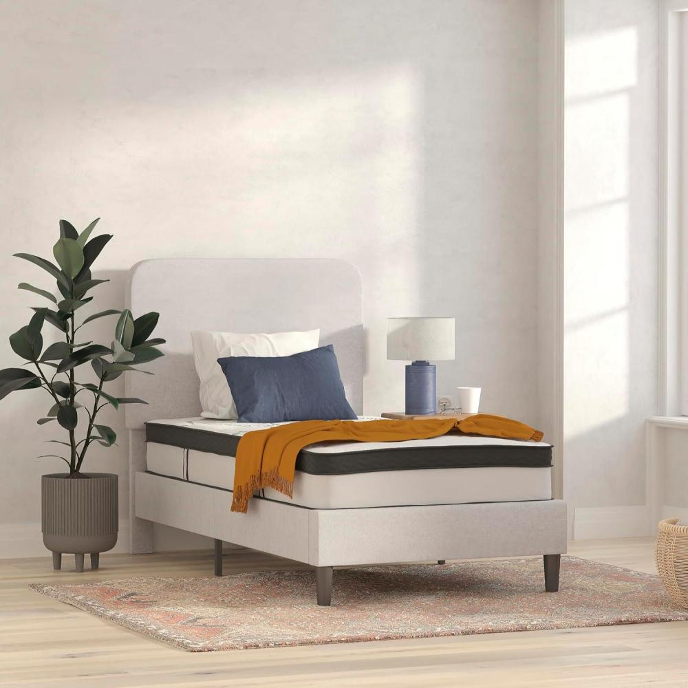 imageFlash Furniture Capri Comfortable Sleep 12quot Hybrid Pocket Spring and Foam Mattress Foam Pocket Spring Hybrid Mattress for Pressure Relief QueenTwin