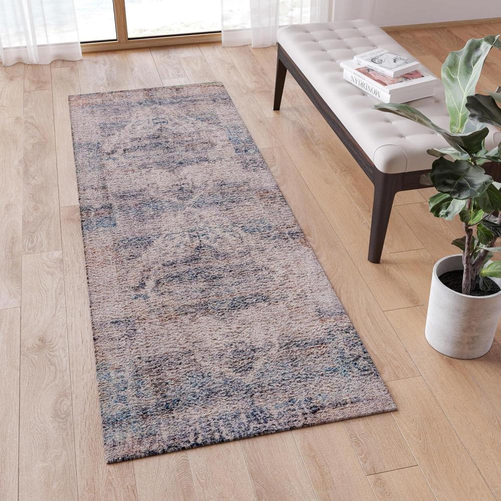 imageFlash Furniture Dana Artisan Old English Style Traditional Rug 2x6 Blue PolyesterBlue