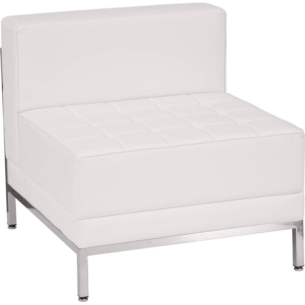 imageFlash Furniture HERCULES Imagination Series Contemporary Black LeatherSoft Middle ChairMelrose White