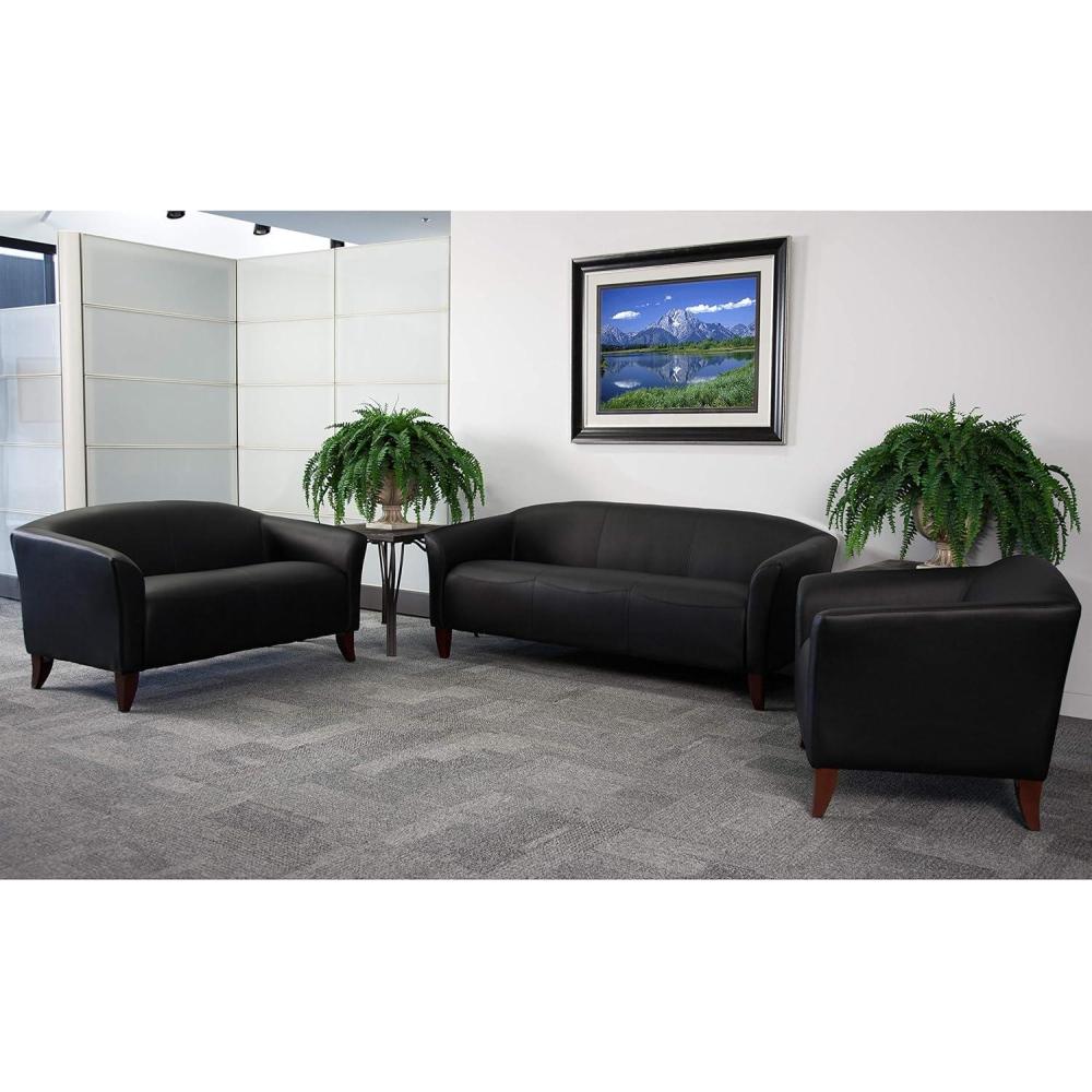 imageFlash Furniture HERCULES Imperial Series Black LeatherSoft Loveseat