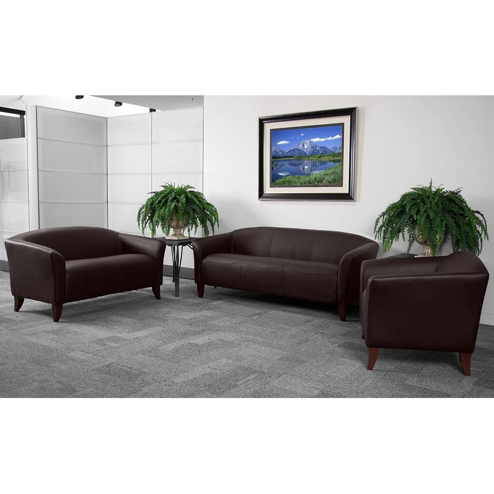 imageFlash Furniture HERCULES Imperial Series Brown LeatherSoft Loveseat
