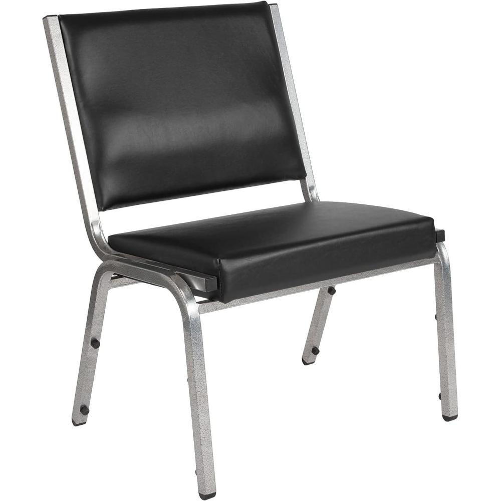 imageFlash Furniture HERCULES Series 1000 lb Rated Black Antimicrobial Vinyl Bariatric Medical Reception ChairBlack Vinyl