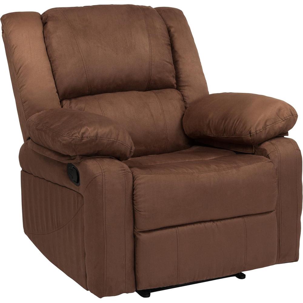 imageFlash Furniture Harmony Series Black LeatherSoft ReclinerChocolate Brown Microfiber