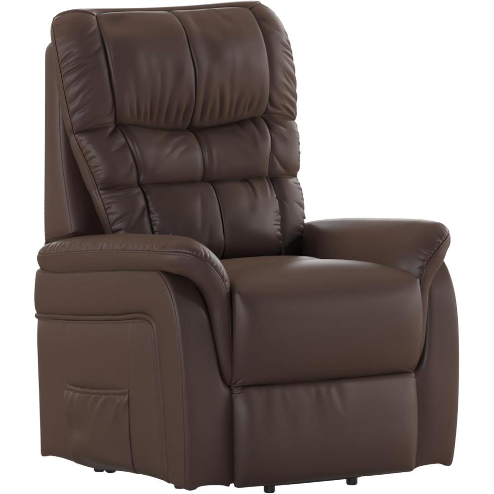 imageFlash Furniture Hercules Cognac LeatherSoft Power Lift Recliner for ElderlyCognac Leathersoft