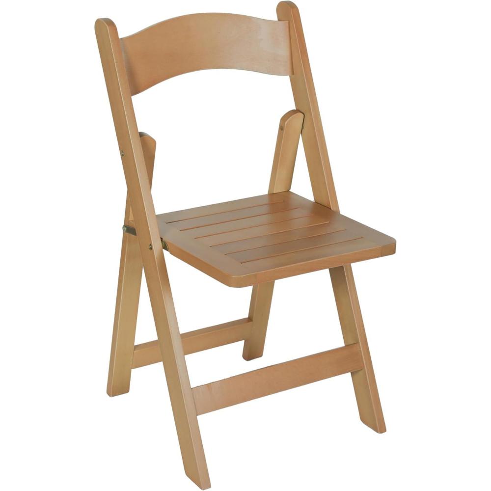 imageFlash Furniture Holden Commercial Solid Wood Dining Chair Foldable Design Solid Beechwood Frame Curved Back Mortise and Tenon Construction OakOak