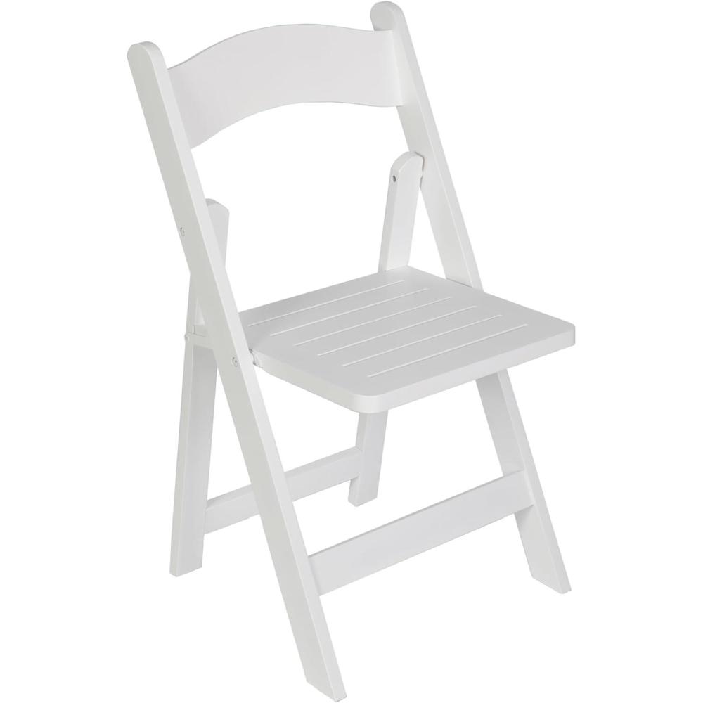 imageFlash Furniture Holden Commercial Solid Wood Dining Chair Foldable Design Solid Beechwood Frame Curved Back Mortise and Tenon Construction OakWhite