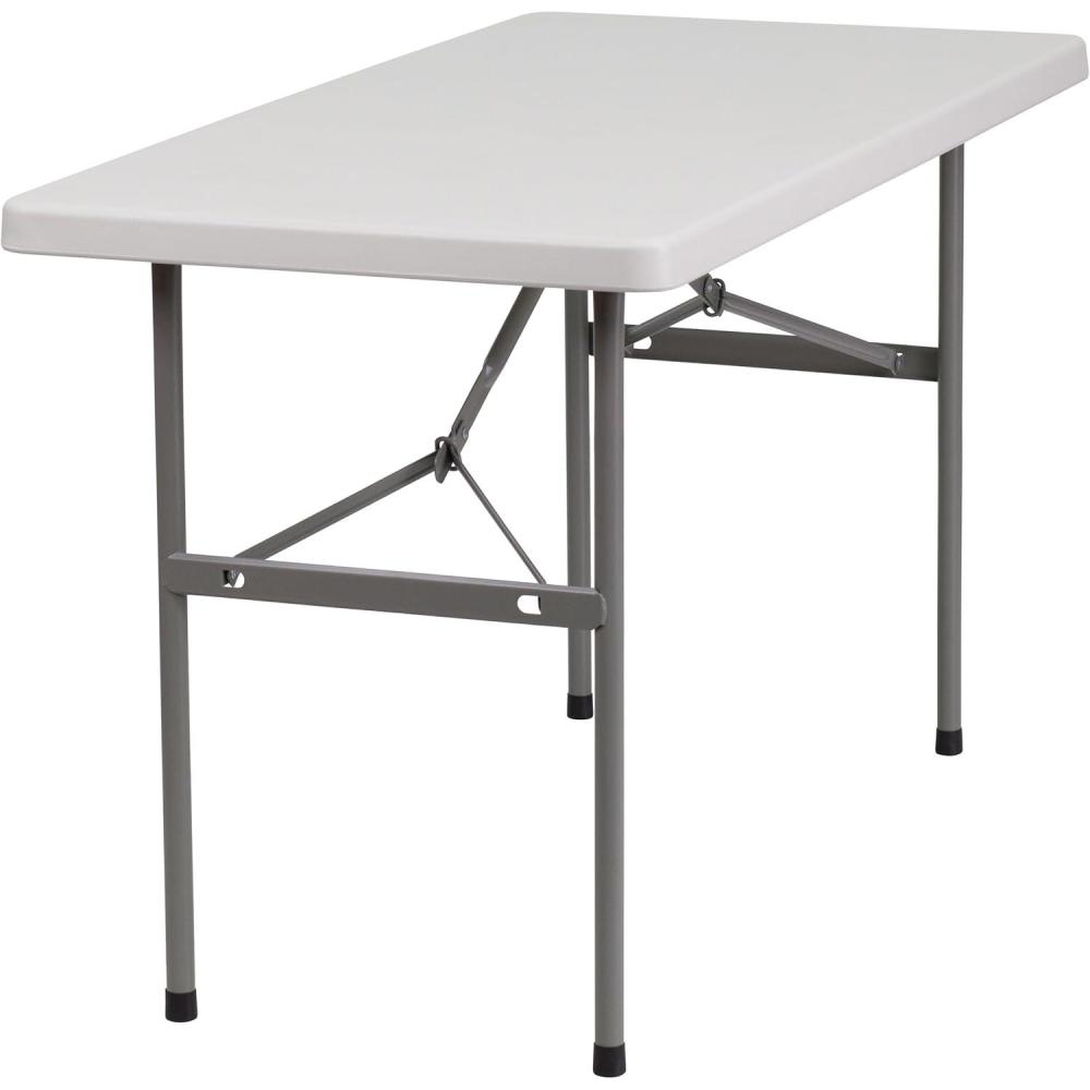 imageFlash Furniture Kathryn 4Foot Granite White Plastic Folding Table