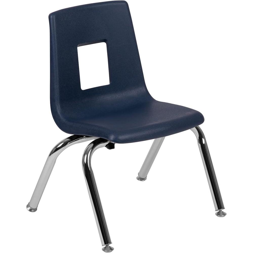 imageFlash Furniture Mickey Advantage Black Student Stack School Chair 12inchNavy