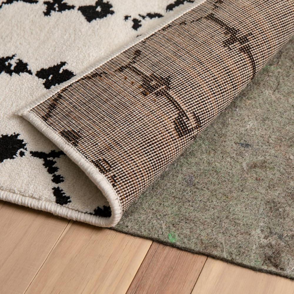 imageFlash Furniture Minnie SlideStop MultiSurface Reversible NonSlip Cushion Rug Pad 14quot Thick Floor Protection for 8x10 Area Rug Gray41 x 6 Rectangular