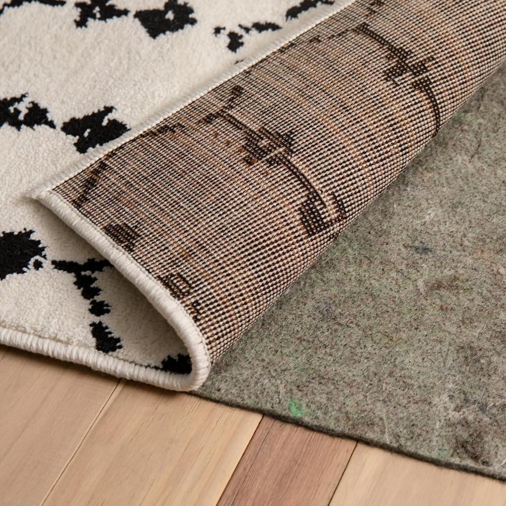 imageFlash Furniture Minnie SlideStop MultiSurface Reversible NonSlip Cushion Rug Pad 14quot Thick Floor Protection for 8x10 Area Rug Gray81 x 10 Rectangular