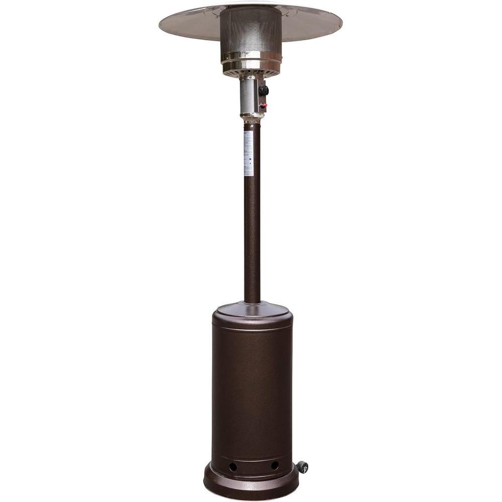 imageFlash Furniture Sol Patio Outdoor HeatingBronze Stainless Steel 40000 BTU Propane Heater with Wheels for Commercial ampamp Residential Use75 Feet TallBronze