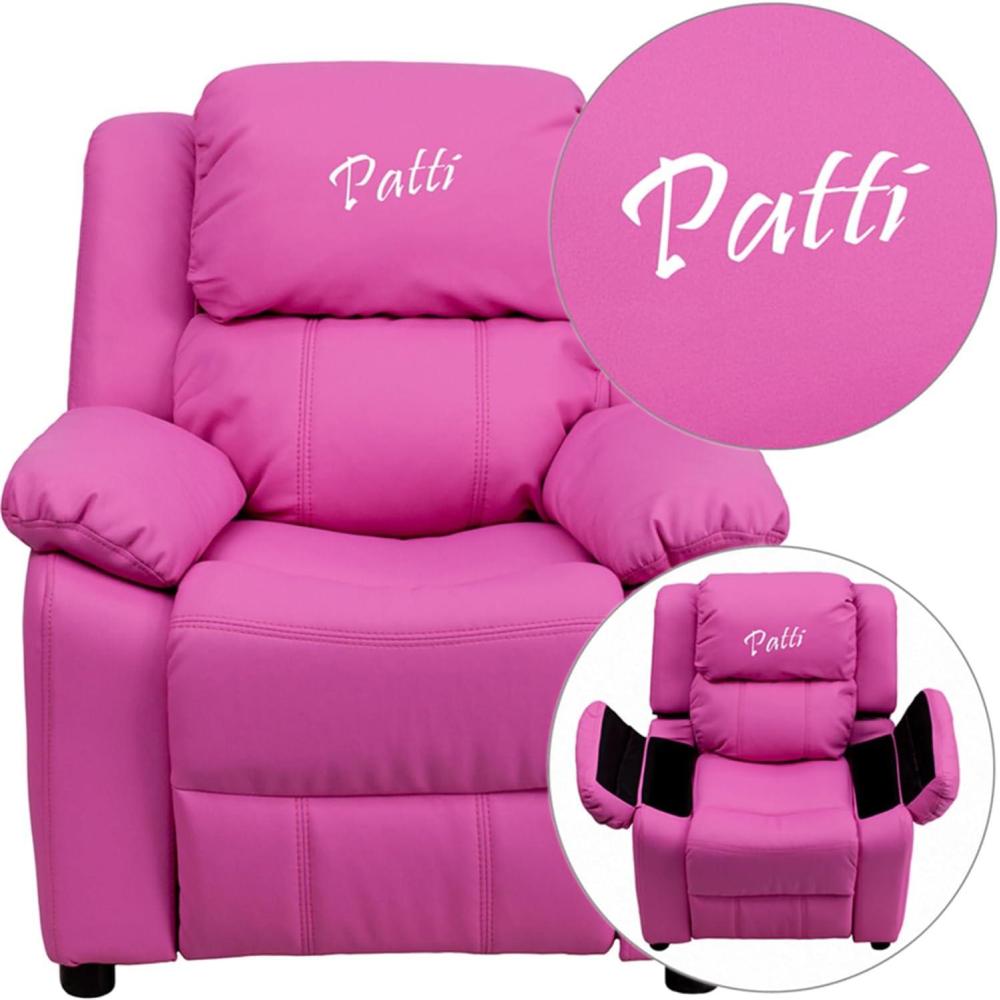imageFlash Furniture TXT Hot Pink VYL Kids Recliner
