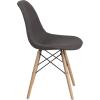 Flash Furniture 2 Pack Elon Series Milan Patchwork Fabric Chair with Wooden Legs(Siena Gray)