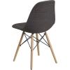 Flash Furniture 2 Pack Elon Series Milan Patchwork Fabric Chair with Wooden Legs(Siena Gray)