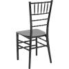 Flash Furniture 2 Pack HERCULES Series Gold Resin Stacking Chiavari Chair(Black)