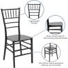 Flash Furniture 2 Pack HERCULES Series Gold Resin Stacking Chiavari Chair(Black)