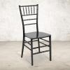Flash Furniture 2 Pack HERCULES Series Gold Resin Stacking Chiavari Chair(Black)