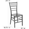 Flash Furniture 2 Pack HERCULES Series Gold Resin Stacking Chiavari Chair(Black)