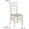 Flash Furniture 2 Pack HERCULES Series Gold Resin Stacking Chiavari Chair(Champagne)