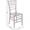 Flash Furniture 2 Pack HERCULES Series Gold Resin Stacking Chiavari Chair(Mahogany)