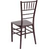 Flash Furniture 2 Pack HERCULES Series Gold Resin Stacking Chiavari Chair(Mahogany)