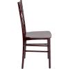 Flash Furniture 2 Pack HERCULES Series Gold Resin Stacking Chiavari Chair(Mahogany)