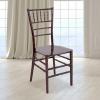 Flash Furniture 2 Pack HERCULES Series Gold Resin Stacking Chiavari Chair(Mahogany)