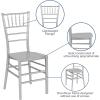 Flash Furniture 2 Pack HERCULES Series Gold Resin Stacking Chiavari Chair(Silver)