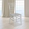 Flash Furniture 2 Pack HERCULES Series Gold Resin Stacking Chiavari Chair(Silver)