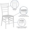 Flash Furniture 2 Pack HERCULES Series Gold Resin Stacking Chiavari Chair(White)