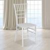 Flash Furniture 2 Pack HERCULES Series Gold Resin Stacking Chiavari Chair(White)