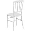 Flash Furniture 2 Pack HERCULES Series White Resin Stacking Napoleon Chair(White)