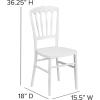 Flash Furniture 2 Pack HERCULES Series White Resin Stacking Napoleon Chair(White)