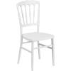 Flash Furniture 2 Pack HERCULES Series White Resin Stacking Napoleon Chair(White)