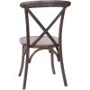 Flash Furniture 2-Pack Advantage Commercial X-Back Chairs with Solid Elm Wood One Piece Frame in Medium Natural with White Grain(Dark Driftwood)