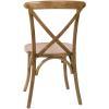 Flash Furniture 2-Pack Advantage Commercial X-Back Chairs with Solid Elm Wood One Piece Frame in Medium Natural with White Grain(Dark Natural)