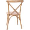 Flash Furniture 2-Pack Advantage Commercial X-Back Chairs with Solid Elm Wood One Piece Frame in Medium Natural with White Grain(Driftwood)
