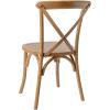 Flash Furniture 2-Pack Advantage Commercial X-Back Chairs with Solid Elm Wood One Piece Frame in Medium Natural with White Grain(Light Brown)