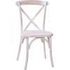 Flash Furniture 2-Pack Advantage Commercial X-Back Chairs with Solid Elm Wood One Piece Frame in Medium Natural with White Grain(Lime Wash)