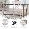 Flash Furniture 2-Pack Advantage Commercial X-Back Chairs with Solid Elm Wood One Piece Frame in Medium Natural with White Grain(Lime Wash)