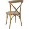 Flash Furniture 2-Pack Advantage Commercial X-Back Chairs with Solid Elm Wood One Piece Frame in Medium Natural with White Grain(Medium Natural White Grain)