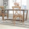 Flash Furniture 2-Pack Advantage Commercial X-Back Chairs with Solid Elm Wood One Piece Frame in Medium Natural with White Grain(Medium White Grain)
