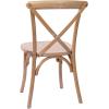 Flash Furniture 2-Pack Advantage Commercial X-Back Chairs with Solid Elm Wood One Piece Frame in Medium Natural with White Grain(Medium White Grain)