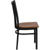 Flash Furniture 4 Pack HERCULES Series Black School House Back Metal Restaurant Chair – Black Vinyl Seat(Black/Cherry)