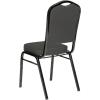 Flash Furniture 4 Pack HERCULES Series Crown Back Stacking Banquet Chair in Black Fabric – Silver Frame(Black Dot Patterned Fabric/Black Frame)