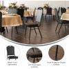 Flash Furniture 4 Pack HERCULES Series Crown Back Stacking Banquet Chair in Black Fabric – Silver Frame(Black Vinyl/Black Frame)